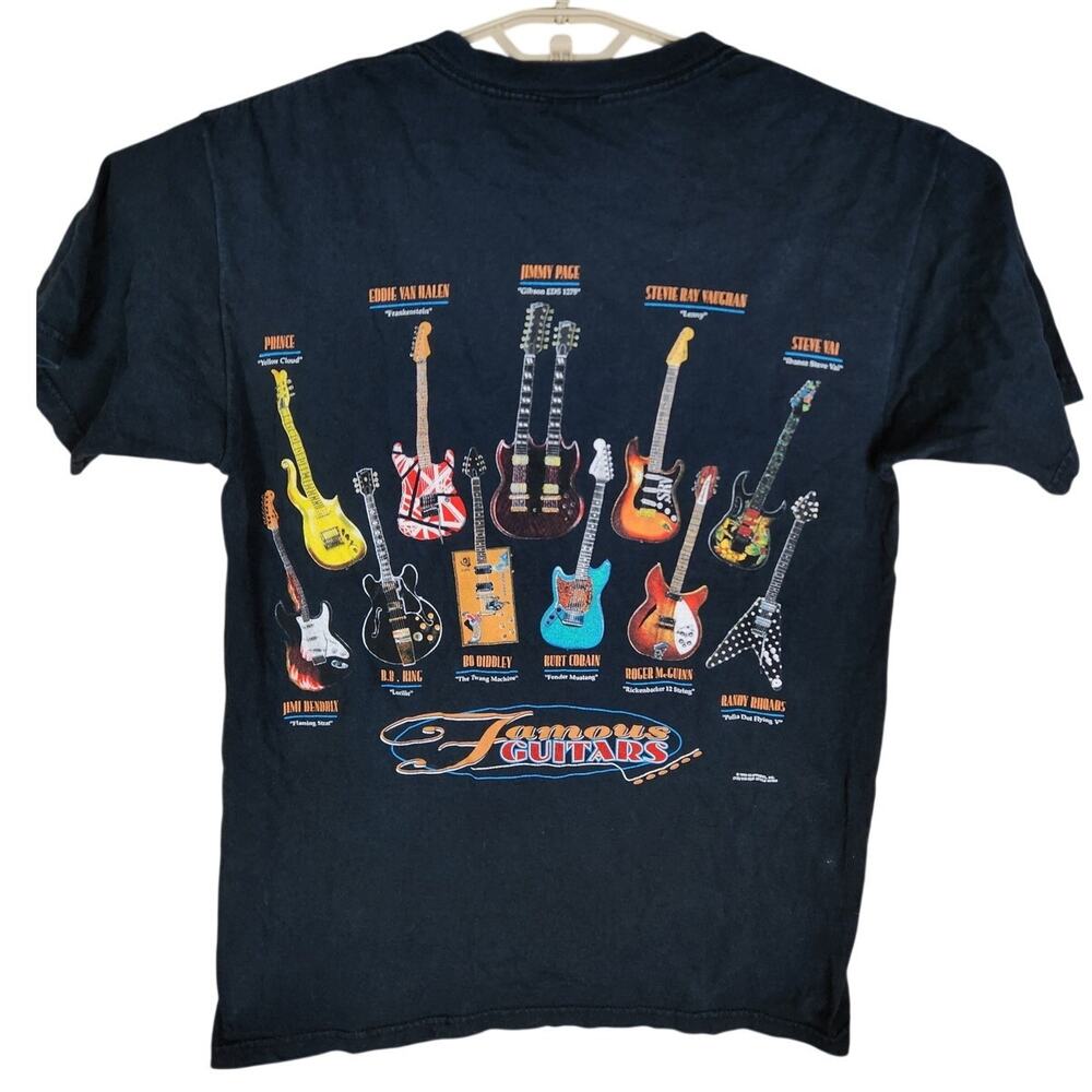 Vintage 90s Famous Guitars T Men's Large
